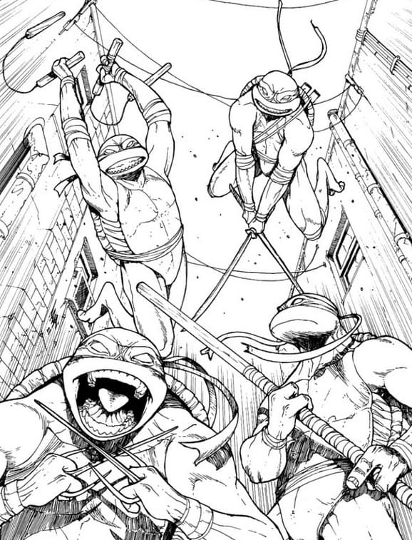 Dibujo gratuito Ninja Turtle #183802 de la coleccion Dibujos Animados y Series Animadas para imprimir