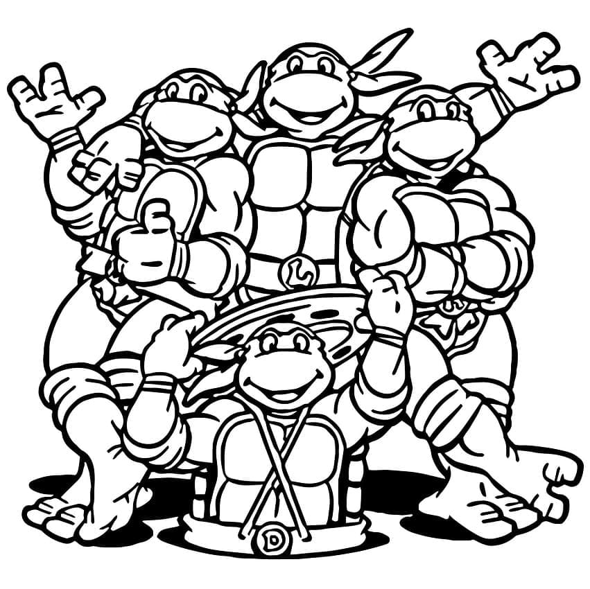 Dibujo gratuito Ninja Turtle #183804 de la coleccion Dibujos Animados y Series Animadas para imprimir