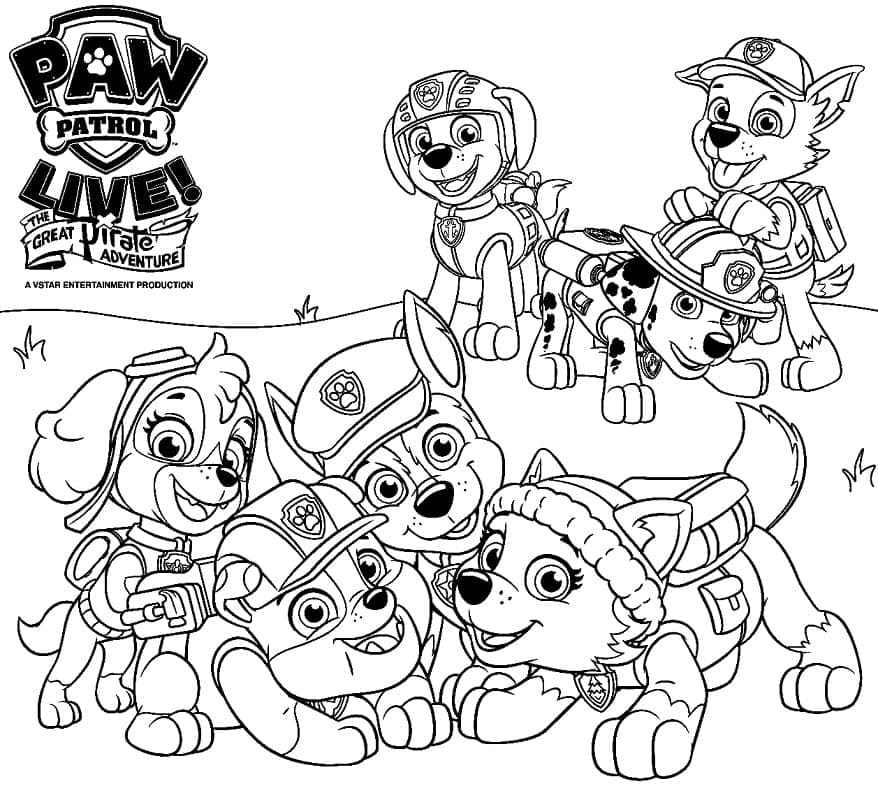 Dibujo gratuito Paw Patrol #178165 de la coleccion Dibujos Animados y Series Animadas para imprimir