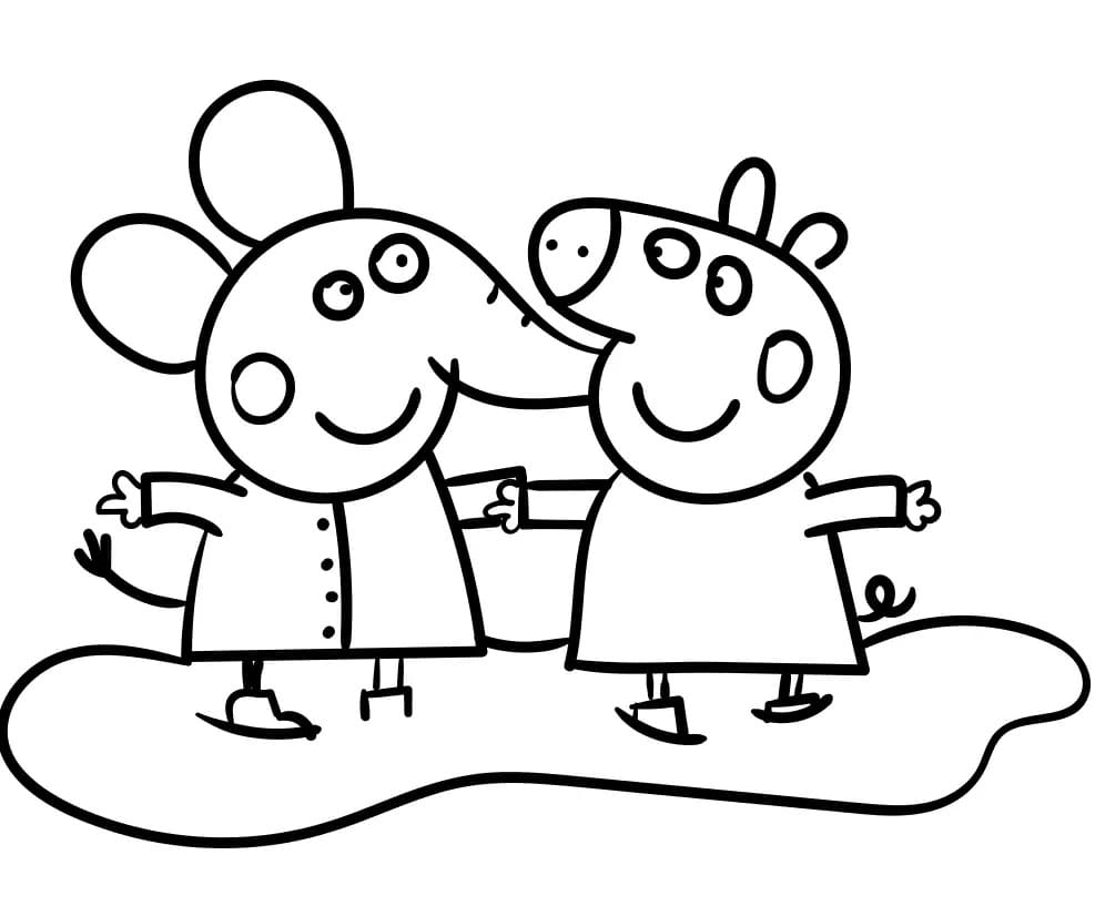 Dibujo gratuito Peppa Pig #180861 de la coleccion Dibujos Animados y Series Animadas para imprimir