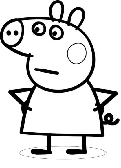 Dibujo gratuito Peppa Pig #180863 de la coleccion Dibujos Animados y Series Animadas para imprimir