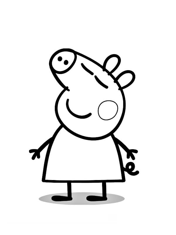Dibujo gratuito Peppa Pig #180866 de la coleccion Dibujos Animados y Series Animadas para imprimir