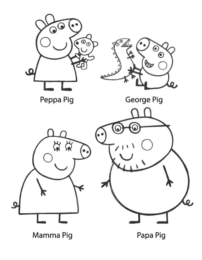 Dibujo gratuito Peppa Pig #180876 de la coleccion Dibujos Animados y Series Animadas para imprimir