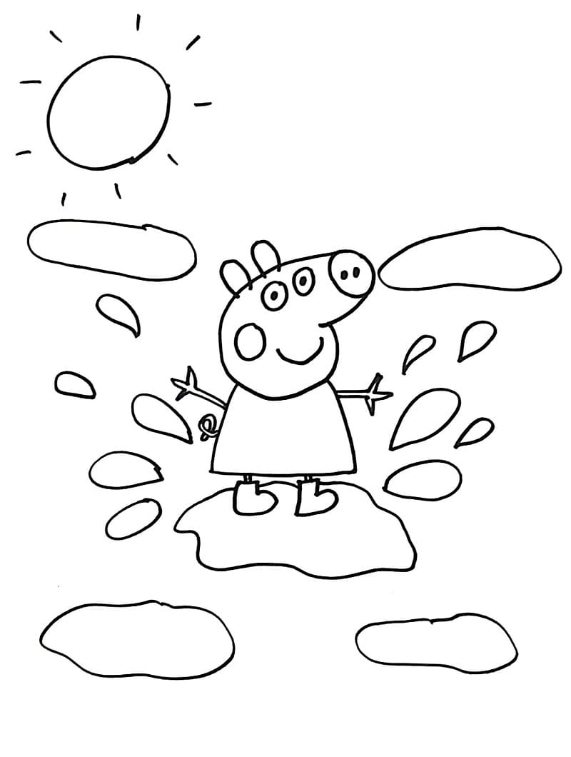 Dibujo gratuito Peppa Pig #180897 de la coleccion Dibujos Animados y Series Animadas para imprimir