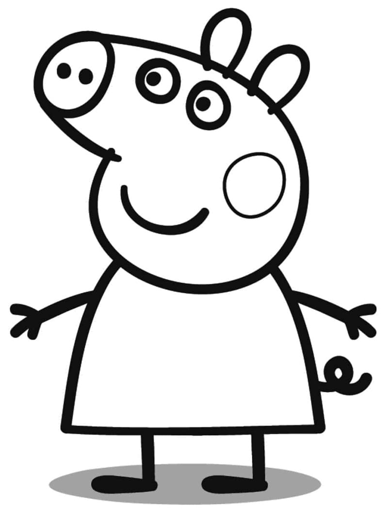 Dibujo gratuito Peppa Pig #180898 de la coleccion Dibujos Animados y Series Animadas para imprimir