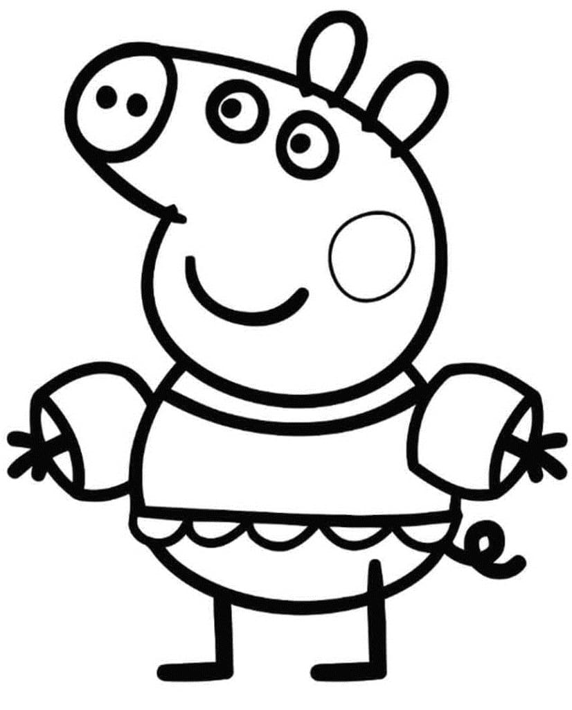 Dibujo gratuito Peppa Pig #180899 de la coleccion Dibujos Animados y Series Animadas para imprimir
