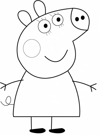 Dibujo gratuito Peppa Pig #43948 de la coleccion Dibujos Animados y Series Animadas para imprimir