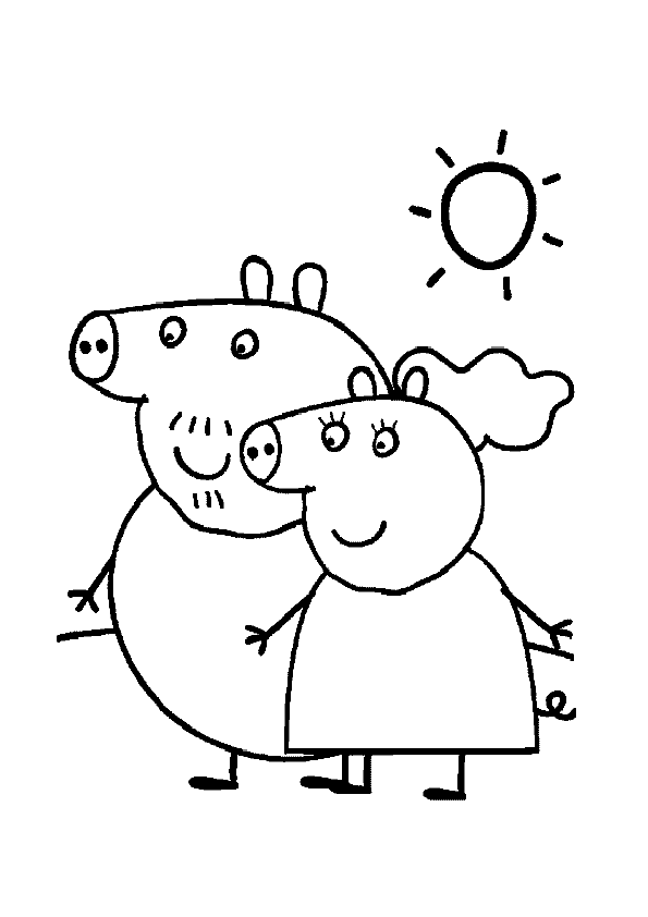 Dibujo gratuito Peppa Pig #44070 de la coleccion Dibujos Animados y Series Animadas para imprimir
