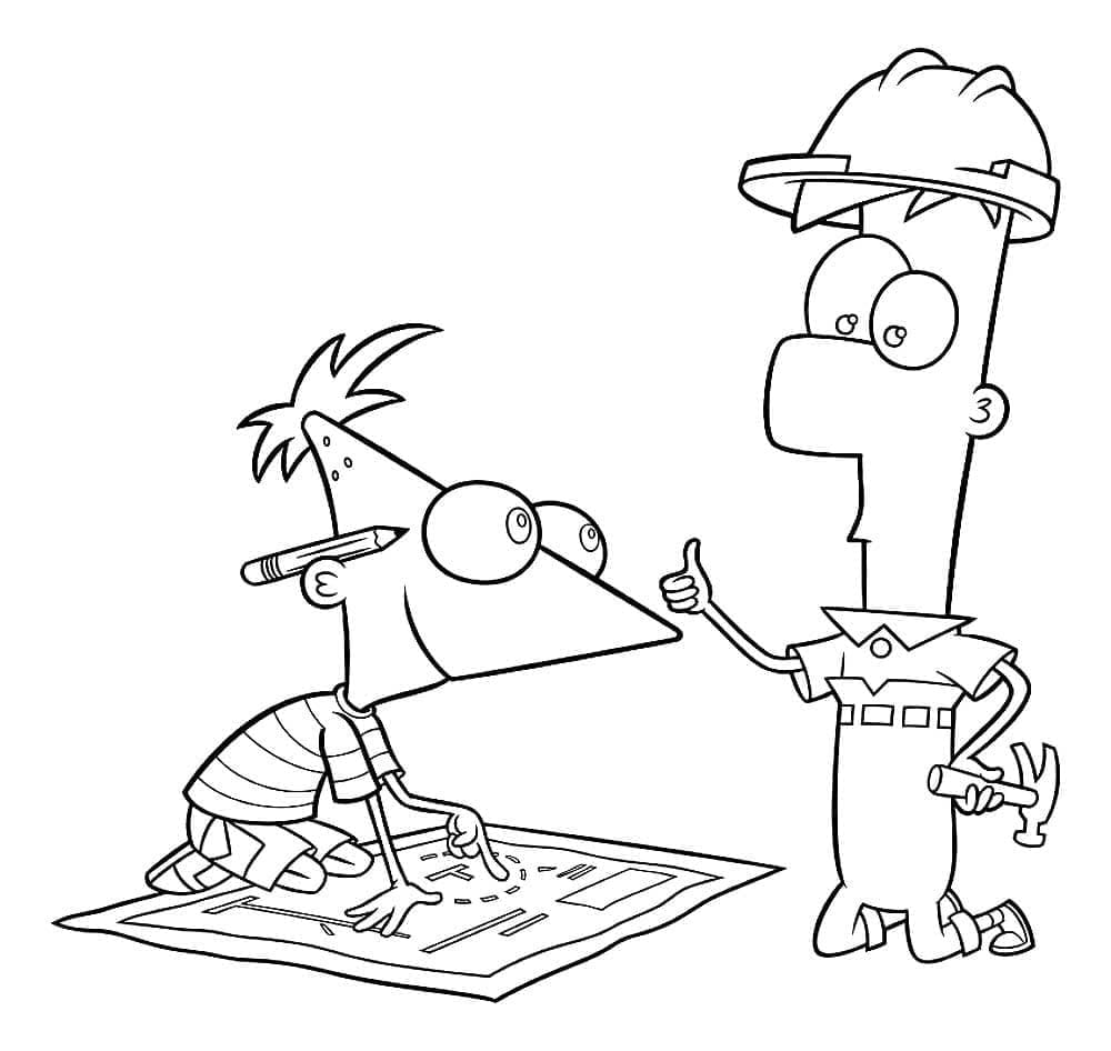 Dibujo gratuito Phineas y Ferb #207753 de la coleccion Dibujos Animados y Series Animadas para imprimir