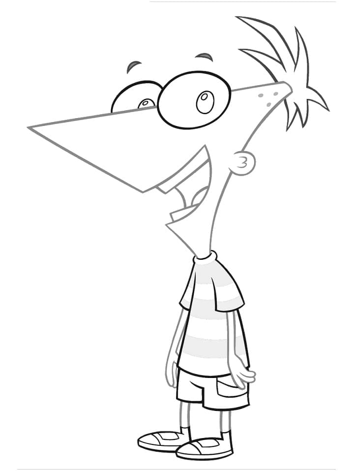 Dibujo para colorear: Phineas y Ferb (Dibujos Animados y Series Animadas) #207757 - Dibujos para Colorear e Imprimir Gratis