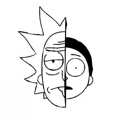 Dibujo gratuito Rick y Morty #208246 de la coleccion Dibujos Animados y Series Animadas para imprimir