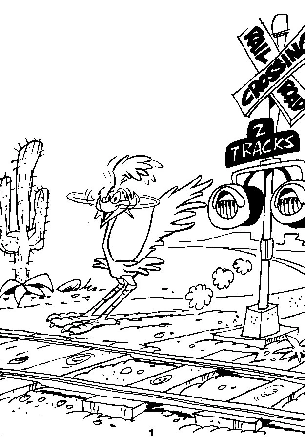 Dibujo gratuito Road Runner y Wile E. Coyote #47248 de la coleccion Dibujos Animados y Series Animadas para imprimir