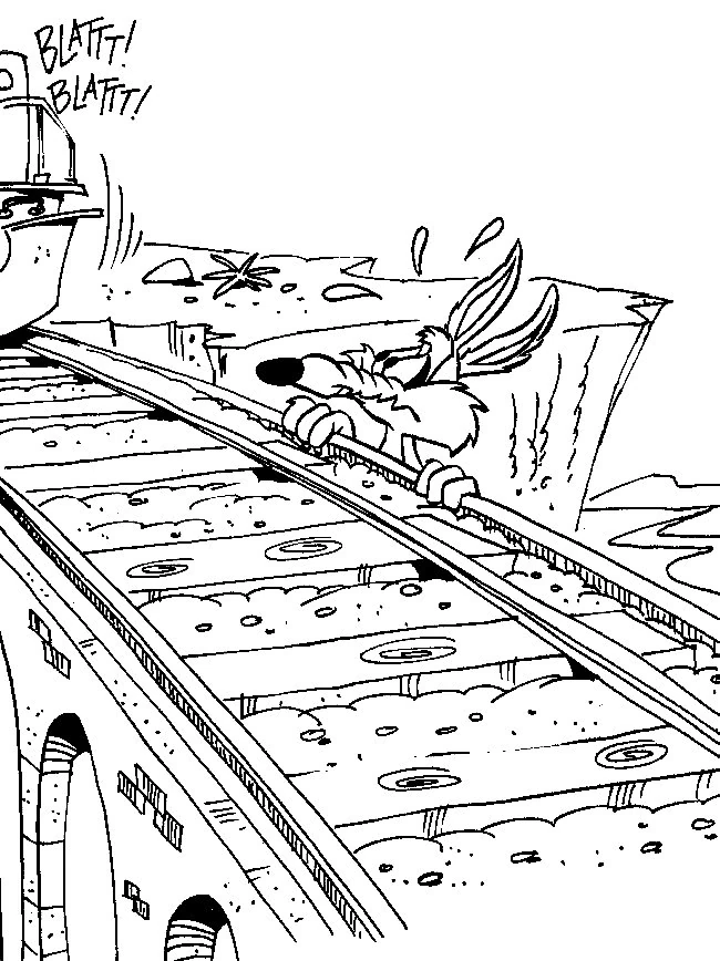 Dibujo gratuito Road Runner y Wile E. Coyote #47277 de la coleccion Dibujos Animados y Series Animadas para imprimir
