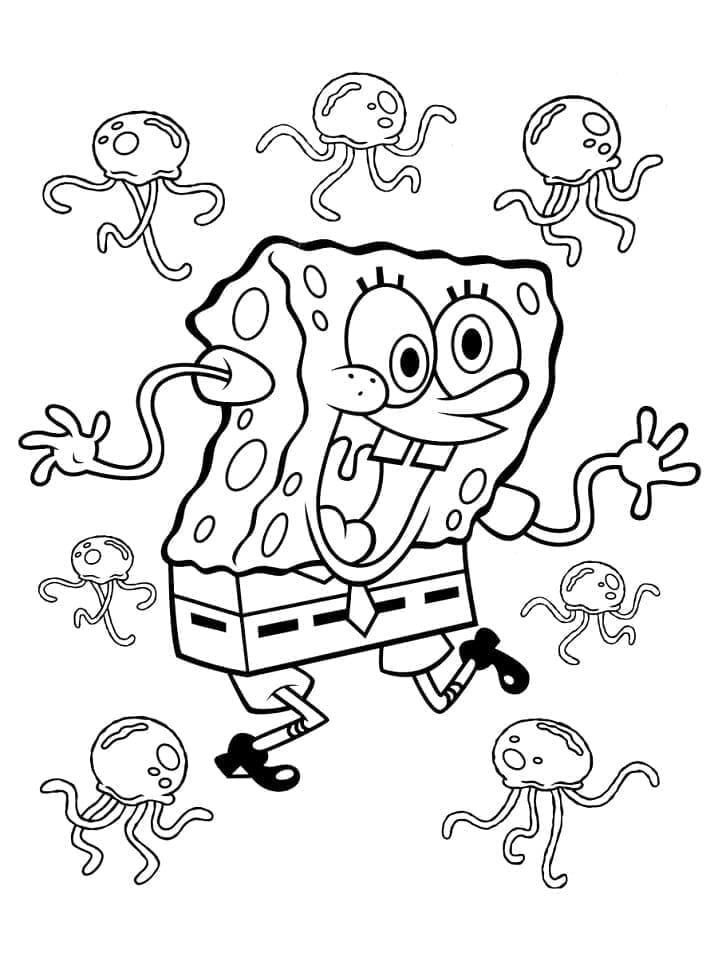 Dibujo gratuito SpongeBob SquarePants #195124 de la coleccion Dibujos Animados y Series Animadas para imprimir