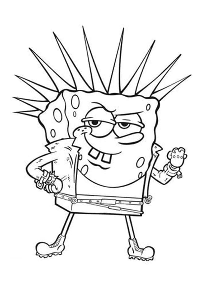 Dibujo gratuito SpongeBob SquarePants #195159 de la coleccion Dibujos Animados y Series Animadas para imprimir