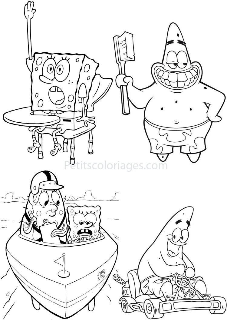 Dibujo gratuito SquareBob SquarePants #33390 de la coleccion Dibujos Animados y Series Animadas para imprimir