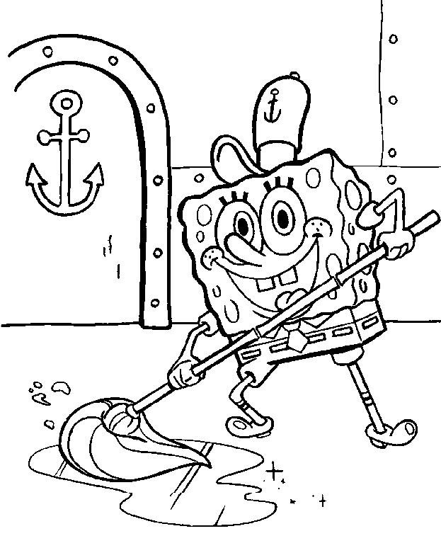 Dibujo gratuito SquareBob SquarePants #33396 de la coleccion Dibujos Animados y Series Animadas para imprimir