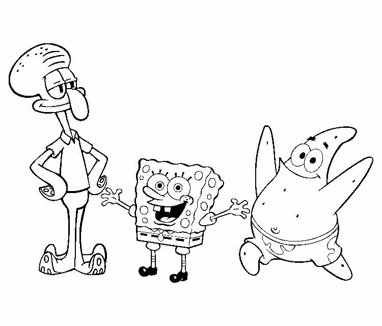 Dibujo gratuito SquareBob SquarePants #33397 de la coleccion Dibujos Animados y Series Animadas para imprimir