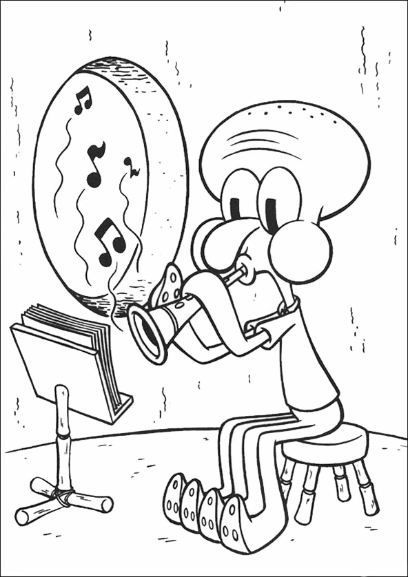 Dibujo gratuito SquareBob SquarePants #33400 de la coleccion Dibujos Animados y Series Animadas para imprimir