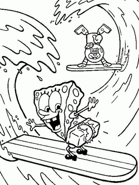 Dibujo gratuito SquareBob SquarePants #33406 de la coleccion Dibujos Animados y Series Animadas para imprimir
