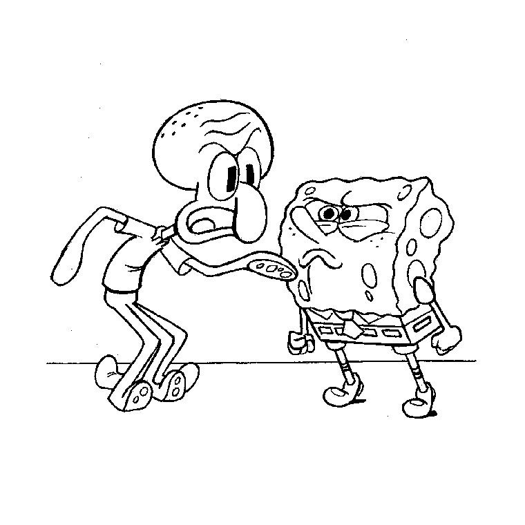 Dibujo gratuito SquareBob SquarePants #33459 de la coleccion Dibujos Animados y Series Animadas para imprimir
