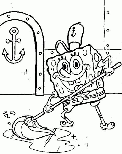Dibujo gratuito SquareBob SquarePants #33490 de la coleccion Dibujos Animados y Series Animadas para imprimir
