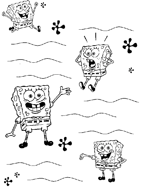 Dibujo gratuito SquareBob SquarePants #33509 de la coleccion Dibujos Animados y Series Animadas para imprimir
