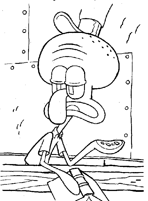 Dibujo gratuito SquareBob SquarePants #33513 de la coleccion Dibujos Animados y Series Animadas para imprimir