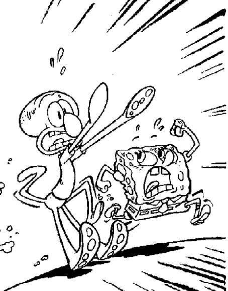 Dibujo gratuito SquareBob SquarePants #33565 de la coleccion Dibujos Animados y Series Animadas para imprimir