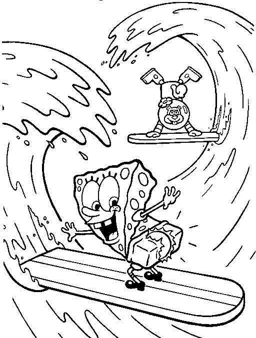 Dibujo gratuito SquareBob SquarePants #33643 de la coleccion Dibujos Animados y Series Animadas para imprimir