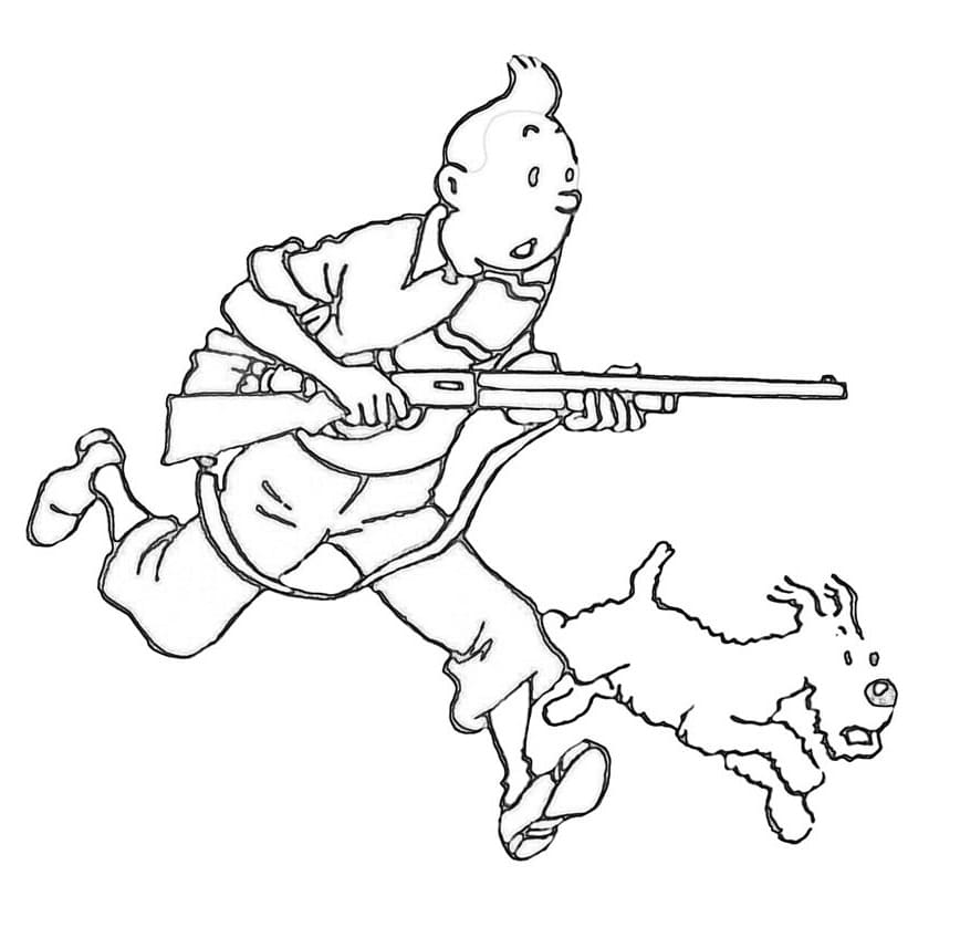 Dibujo gratuito Tintin #185979 de la coleccion Dibujos Animados y Series Animadas para imprimir