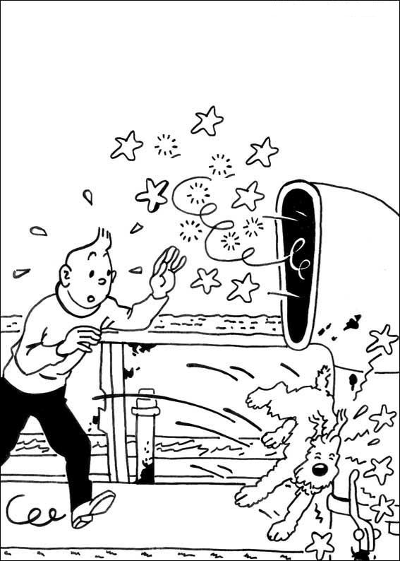 Dibujo gratuito Tintin #25721 de la coleccion Dibujos Animados y Series Animadas para imprimir