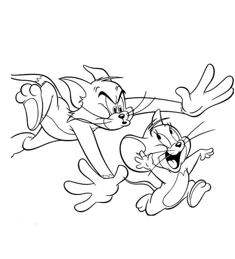 Dibujo gratuito Tom y Jerry #172076 de la coleccion Dibujos Animados y Series Animadas para imprimir
