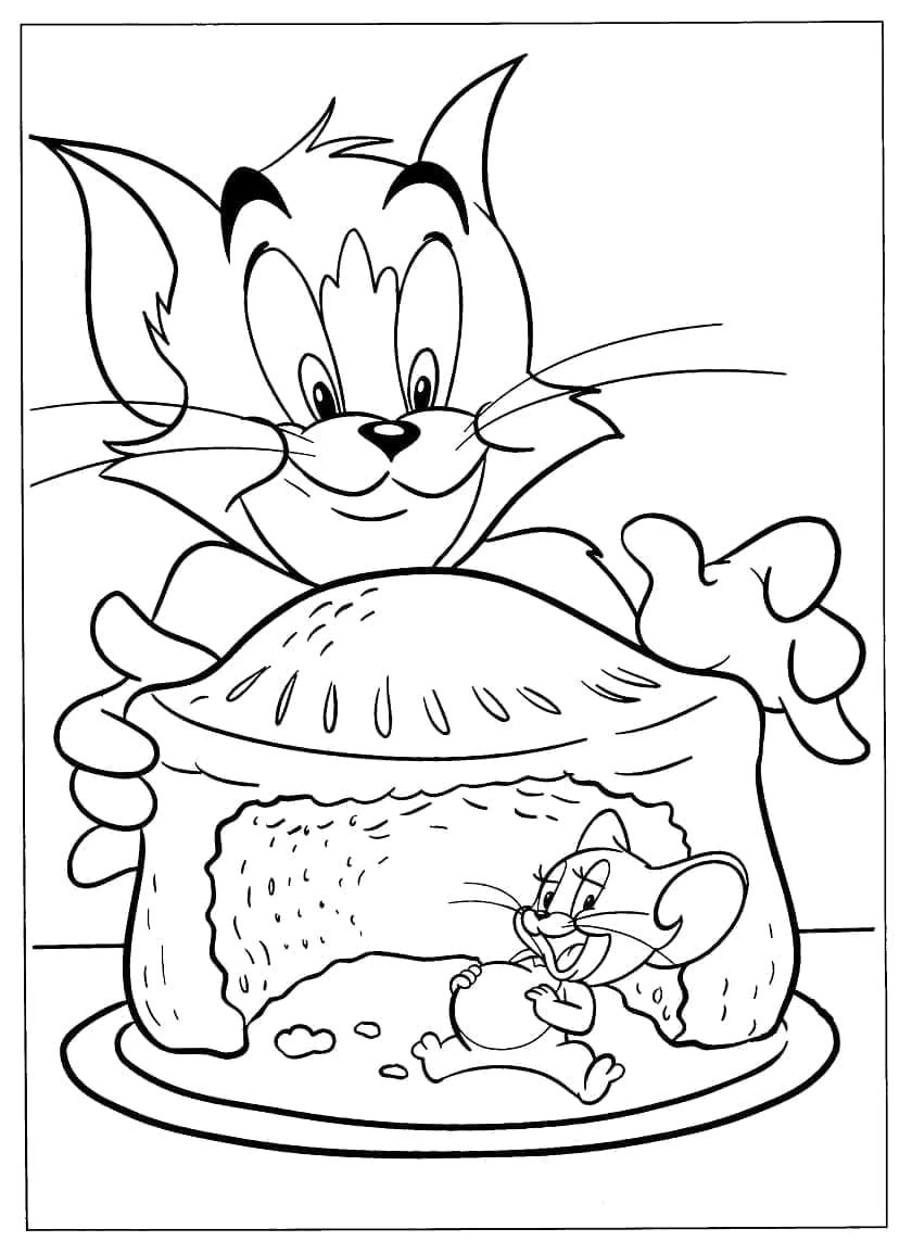 Dibujo gratuito Tom y Jerry #215101 de la coleccion Dibujos Animados y Series Animadas para imprimir