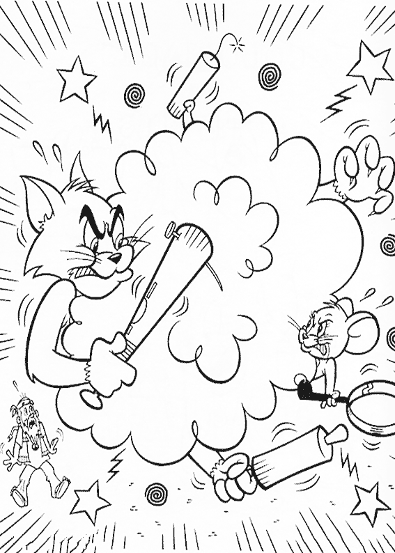 Dibujo gratuito Tom y Jerry #24235 de la coleccion Dibujos Animados y Series Animadas para imprimir