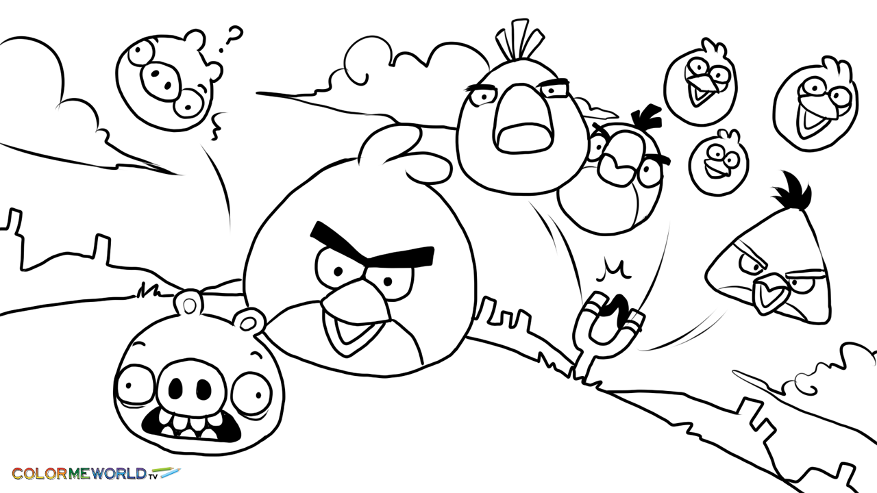 Angry Birds Dibujos Animados Dibujos Para Colorear E Imprimir Gratis