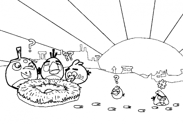 Dibujo para colorear: Angry Birds (Dibujos animados) #25083 - Dibujos para Colorear e Imprimir Gratis