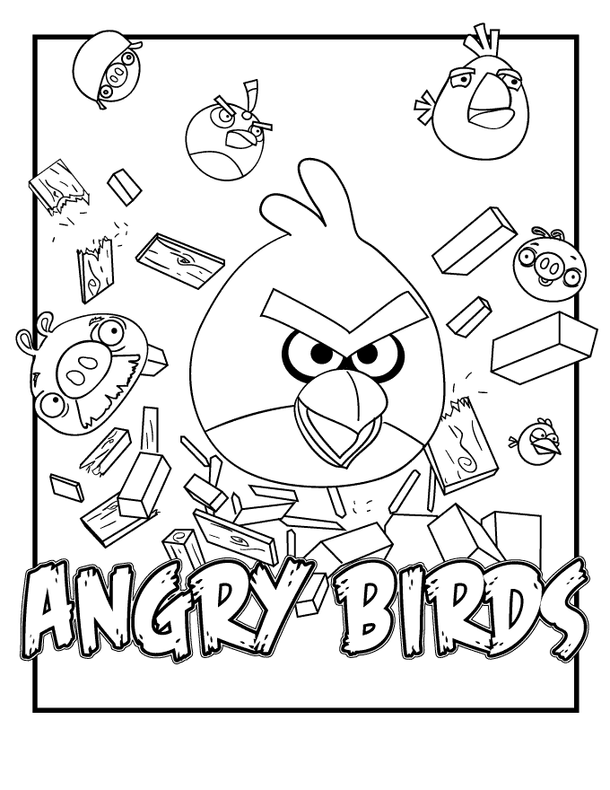 Dibujo para colorear: Angry Birds (Dibujos animados) #25107 - Dibujos para Colorear e Imprimir Gratis