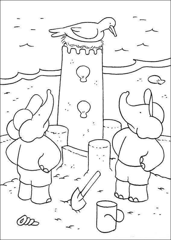 Dibujo para colorear: Babar (Dibujos animados) #27871 - Dibujos para Colorear e Imprimir Gratis