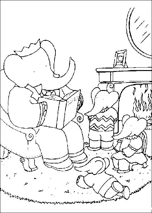 Dibujo para colorear: Babar (Dibujos animados) #27898 - Dibujos para Colorear e Imprimir Gratis