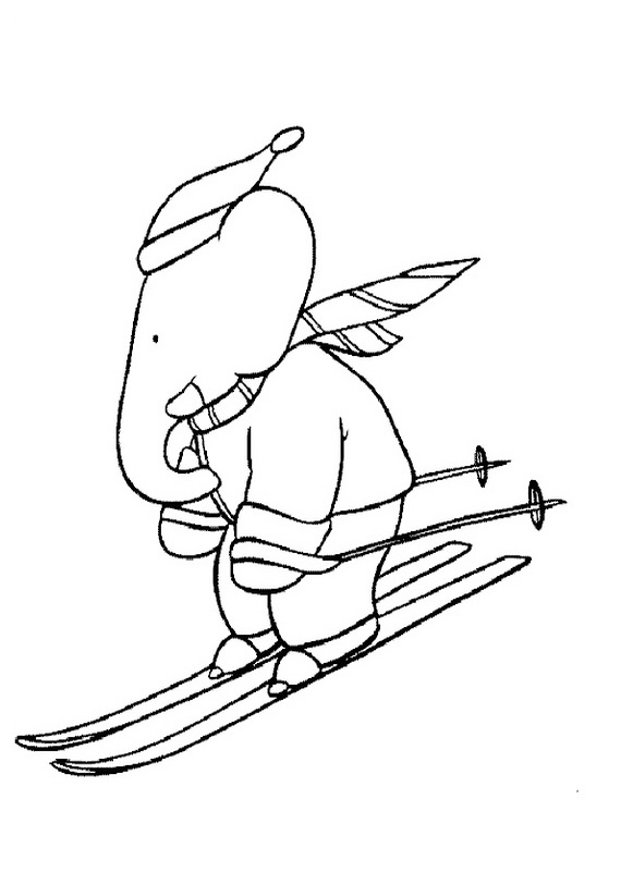 Dibujo para colorear: Babar (Dibujos animados) #27931 - Dibujos para Colorear e Imprimir Gratis