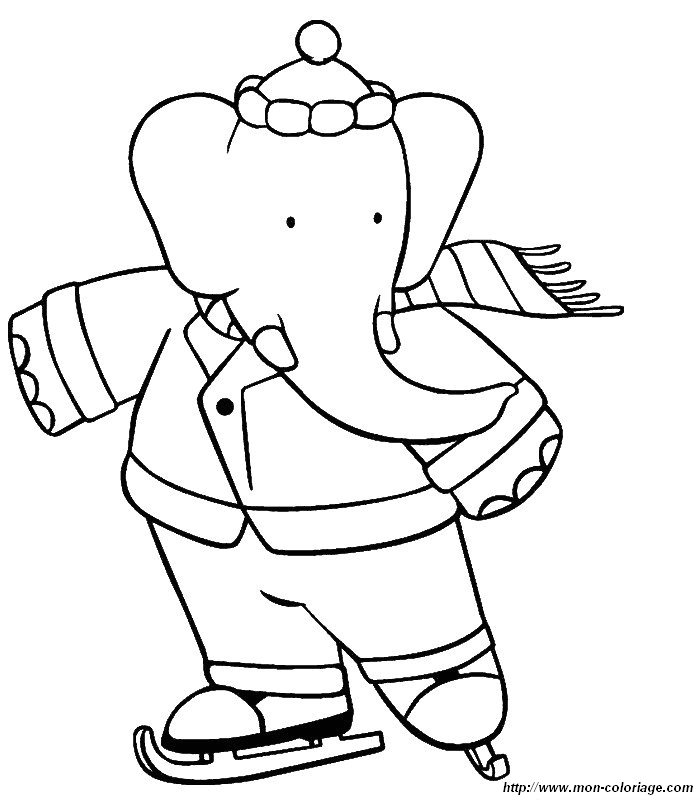 Dibujo para colorear: Babar (Dibujos animados) #27944 - Dibujos para Colorear e Imprimir Gratis