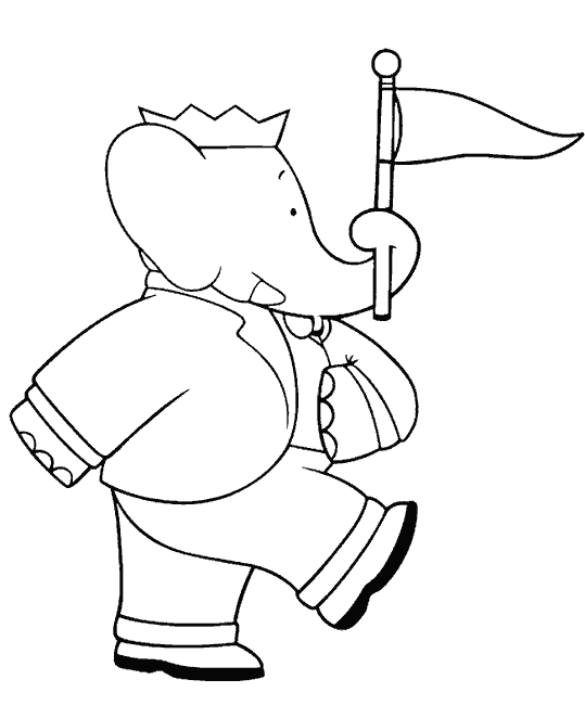 Dibujo para colorear: Babar (Dibujos animados) #27949 - Dibujos para Colorear e Imprimir Gratis