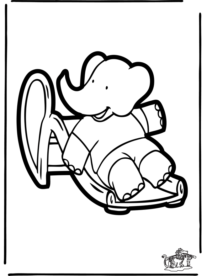 Dibujo para colorear: Babar (Dibujos animados) #27956 - Dibujos para Colorear e Imprimir Gratis