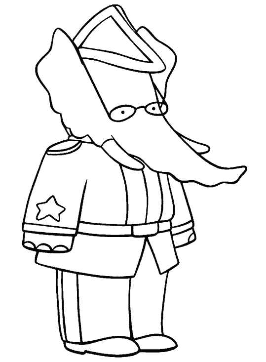 Dibujo para colorear: Babar (Dibujos animados) #27965 - Dibujos para Colorear e Imprimir Gratis