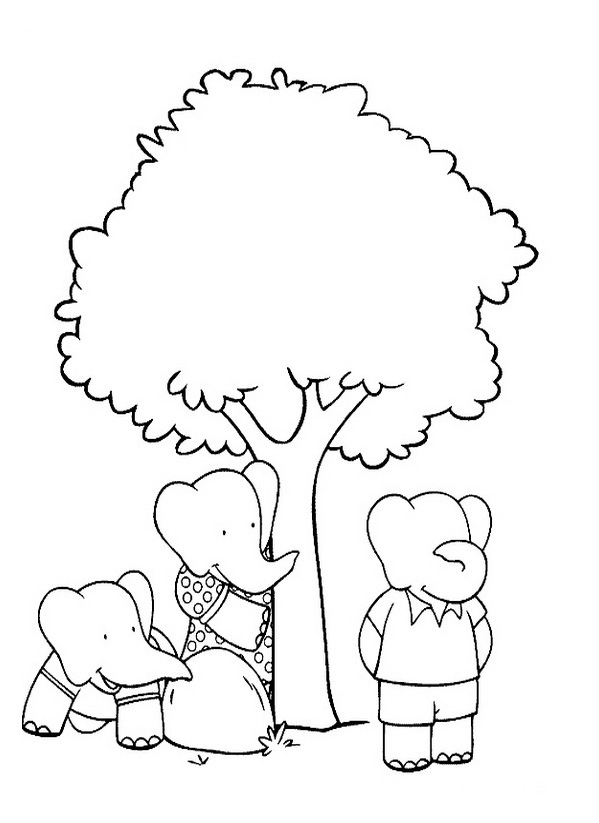 Dibujo para colorear: Babar (Dibujos animados) #27976 - Dibujos para Colorear e Imprimir Gratis