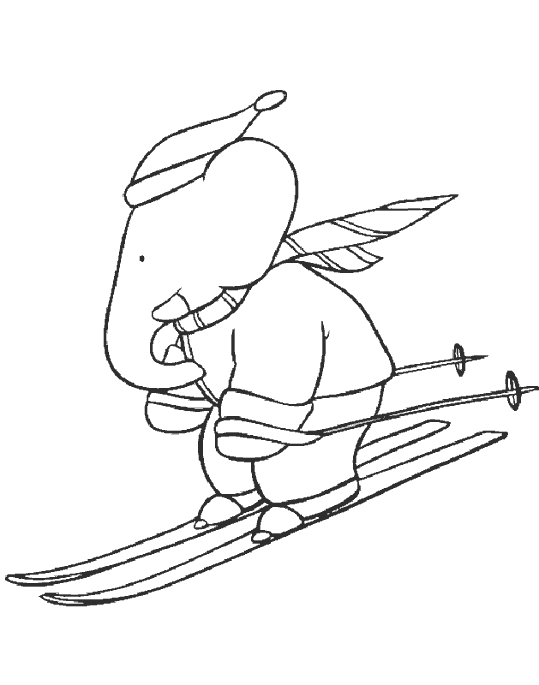 Dibujo para colorear: Babar (Dibujos animados) #27989 - Dibujos para Colorear e Imprimir Gratis