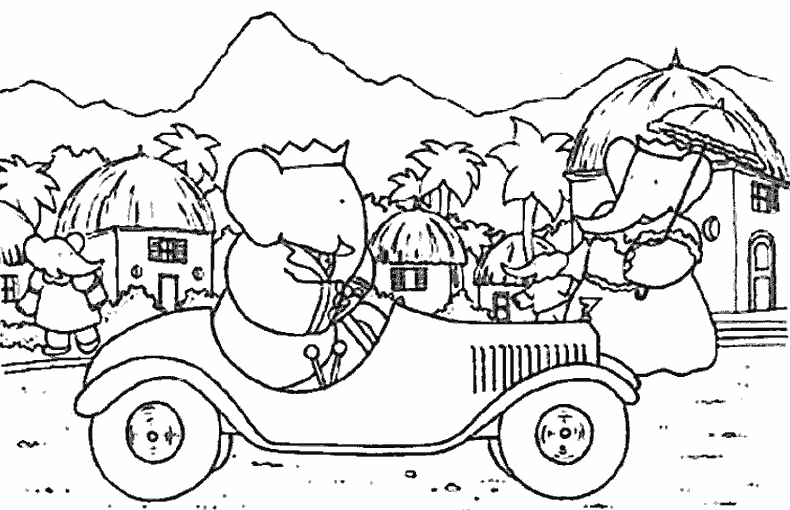 Dibujo para colorear: Babar (Dibujos animados) #28011 - Dibujos para Colorear e Imprimir Gratis