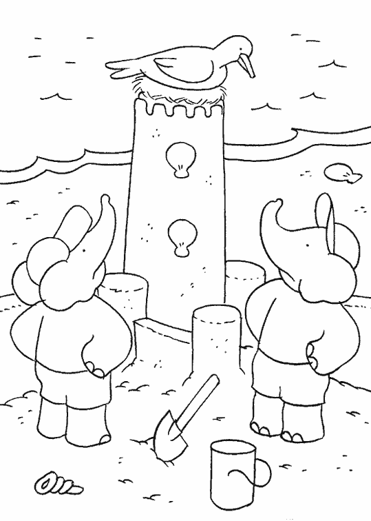 Dibujo para colorear: Babar (Dibujos animados) #28013 - Dibujos para Colorear e Imprimir Gratis