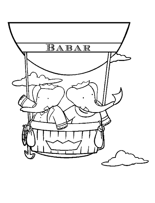 Dibujo para colorear: Babar (Dibujos animados) #28032 - Dibujos para Colorear e Imprimir Gratis